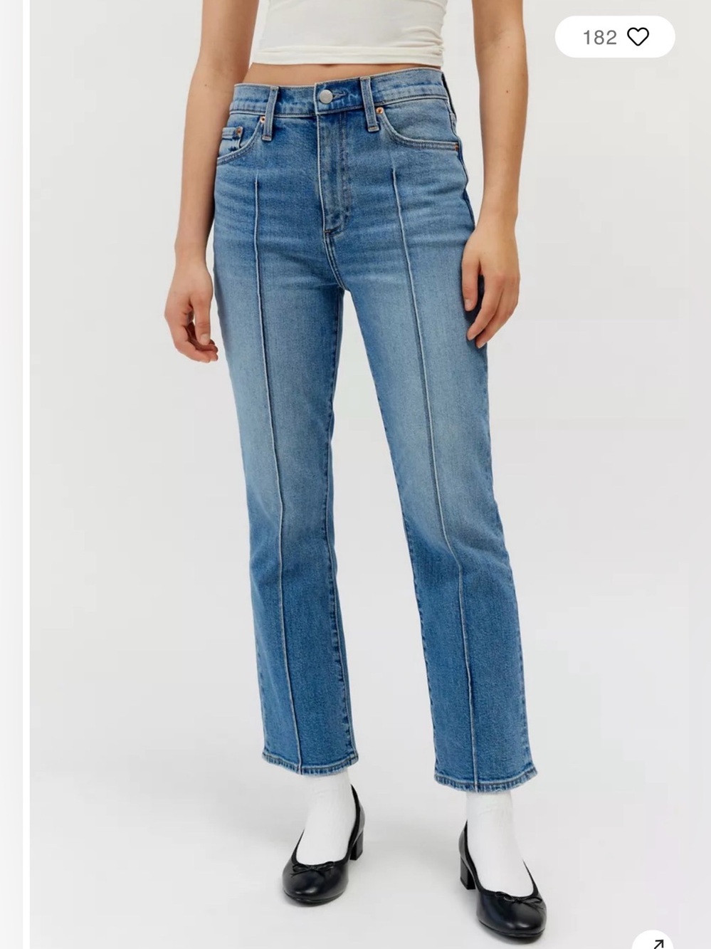 Pistola Lennon Seamed High Waisted Kick Flare Jean